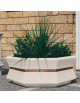 Fioriera esagonale da esterno in cemento calcestruzzo - colore Bianco pietra - cm 155x120x65h - Conforme ai CAM
