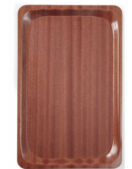 VASSOIO GN 1/1 IN LAMINATO PLASTICO ANTISCIVOLO CM 53X32,5 - COLORE MOGANO