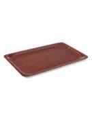 VASSOIO IN LAMINATO PLASTICO ANTISCIVOLO CM 43X33 - COLORE MOGANO