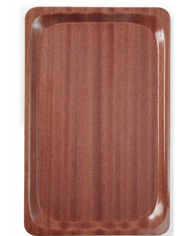 VASSOIO EURONORM EN IN LAMINATO PLASTICO ANTISCIVOLO CM 53X37 - COLORE MOGANO