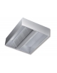Cappa centrale cubica inox professionale per ristorazione cm 380x150x45h - Portata 7.200 metri cubi orari