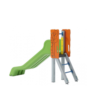 Scivolo scaly Sali&scendi con pali in alluminio e scivolo in polietilene rotazionale - cm 285x68x176h