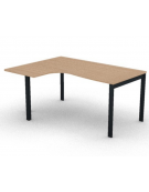 Workstation Sx con gamba autoportante e gambe a ponte - piano melaminico spessore mm 25 - Colori a scelta - cm 160x120x74h