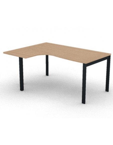 Workstation Sx con gamba autoportante e gambe a ponte - piano melaminico spessore mm 25 - Colori a scelta - cm 160x120x74h