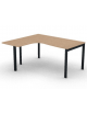 Workstation Sx con gamba autoportante e gambe a ponte - piano melaminico spessore mm 25 - Colori a scelta - cm 160x140x74h