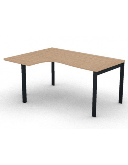 Workstation Sx con gamba autoportante e gambe a ponte - piano melaminico spessore mm 30- Colori a scelta - cm 160x120x74,5h