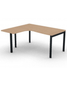 Workstation Sx con gamba autoportante e gambe a ponte - piano melaminico spessore mm 30- Colori a scelta - cm 160x140x74,5h