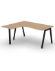 Workstation Sx con gamba autoportante e gambe inclienate - piano melaminico spessore mm 25 - Colori a scelta - cm 160x140x74h