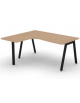 Workstation Sx con gamba autoportante e gambe inclienate - piano melaminico spessore mm 30 - Colori a scelta - cm 160x140x74,5h