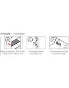 Contenitore armadio 1 anta con anta a vetro fumè o trasparente o acidato - cm 45x45x120h - Colore struttura a scelta