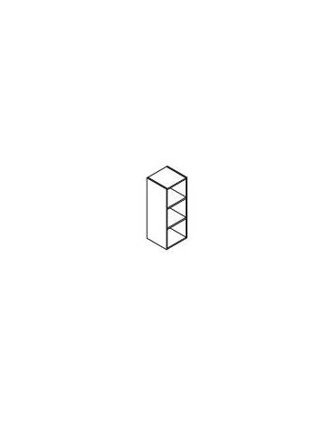 Contenitore armadio 1 anta con anta a vetro fumè o trasparente o acidato - cm 45x45x120h - Colore struttura a scelta