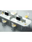Scrivania ufficio operativa - doppia - gamba a U - cm 100x166x72h