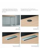 Scrivania ufficio operativa - doppia - gamba a U - cm 180x166x72h