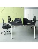 Scrivania ufficio operativa - doppia - gamba a U - cm 180x166x72h