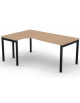 Workstation Sx forma a L, piano melaminico spessore mm 30 e struttura metallica gambe a ponte -Colori a scelta -cm 180x120x74,5h