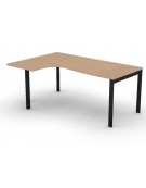 Workstation Sx con gamba autoportante e gambe a ponte - piano melaminico spessore mm 25 - Colori a scelta - cm 180x120x74h