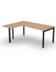 Workstation Sx con gamba autoportante e gambe a ponte - piano melaminico spessore mm 25 - Colori a scelta - cm 180x160x74h
