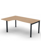Workstation Sx con gamba autoportante e gambe a ponte - piano melaminico spessore mm 30 - Colori a scelta - cm 180x120x74,5h