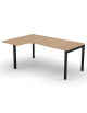 Workstation Sx con gamba autoportante e gambe a ponte - piano melaminico spessore mm 30 - Colori a scelta - cm 180x120x74,5h