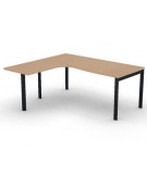 Workstation Sx con gamba autoportante e gambe a ponte - piano melaminico spessore mm 30 - Colori a scelta - cm 180x160x74,5h