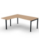 Workstation Sx con gamba autoportante e gambe a ponte - piano melaminico spessore mm 30 - Colori a scelta - cm 180x160x74,5h
