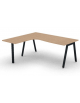 Workstation Sx con gamba autoportante e gambe inclienate - piano melaminico spessore mm 25 - Colori a scelta - cm 180x160x74h
