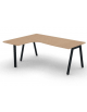 Workstation Sx con gamba autoportante e gambe inclienate - piano melaminico spessore mm 30 - Colori a scelta - cm 180x140x74,5h