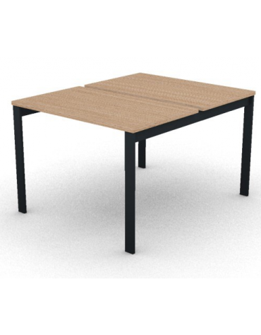 Benches autonomo - piano melaminico spessore mm 25 e struttura metallica gambe a ponte - Colori a scelta - cm 100x125x74h