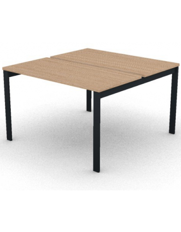 Benches autonomo - piano melaminico spessore mm 25 e struttura metallica gambe a ponte - Colori a scelta - cm 120x125x74h