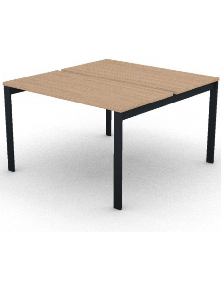 Benches autonomo - piano melaminico spessore mm 25 e struttura metallica gambe a ponte - Colori a scelta - cm 120x125x74h