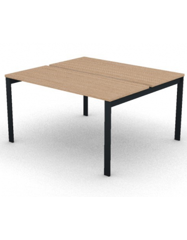 Benches autonomo - piano melaminico spessore mm 25 e struttura metallica gambe a ponte - Colori a scelta - cm 140x125x74h