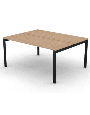 Benches autonomo - piano melaminico spessore mm 25 e struttura metallica gambe a ponte - Colori a scelta - cm 160x125x74h