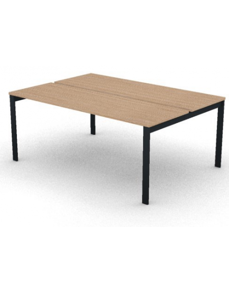 Benches autonomo - piano melaminico spessore mm 25 e struttura metallica gambe a ponte - Colori a scelta - cm 180x125x74h