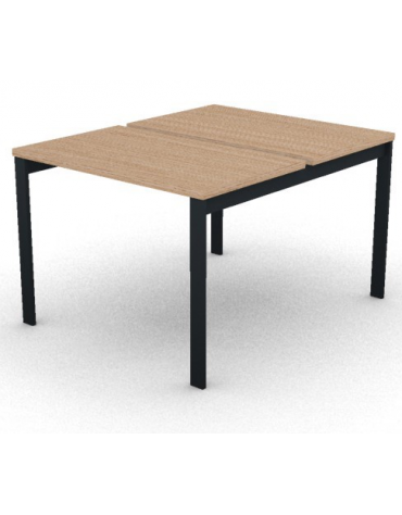 Benches autonomo - piano melaminico spessore mm 30 e struttura metallica gambe a ponte - Colori a scelta - cm 100x125x74,5h
