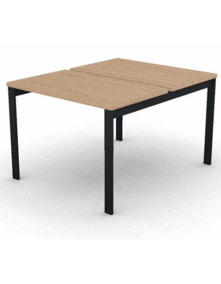 Benches autonomo - piano melaminico spessore mm 30 e struttura metallica gambe a ponte - Colori a scelta - cm 100x125x74,5h
