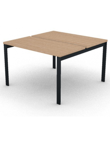 Benches autonomo - piano melaminico spessore mm 30 e struttura metallica gambe a ponte - Colori a scelta - cm 120x125x74,5h