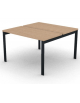 Benches autonomo - piano melaminico spessore mm 30 e struttura metallica gambe a ponte - Colori a scelta - cm 120x125x74,5h