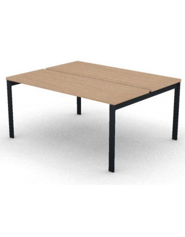 Benches autonomo - piano melaminico spessore mm 30 e struttura metallica gambe a ponte - Colori a scelta - cm 160x125x74,5h