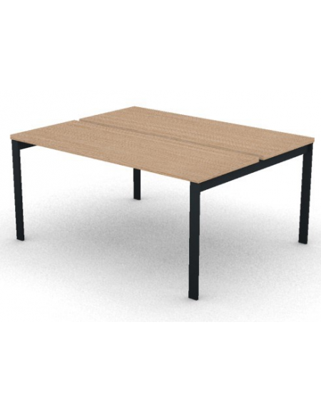 Benches autonomo - piano melaminico spessore mm 30 e struttura metallica gambe a ponte - Colori a scelta - cm 160x125x74,5h