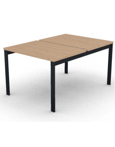 Benches autonomo - piano melaminico spessore mm 25 e struttura metallica gambe a ponte - Colori a scelta - cm 100x145x74h