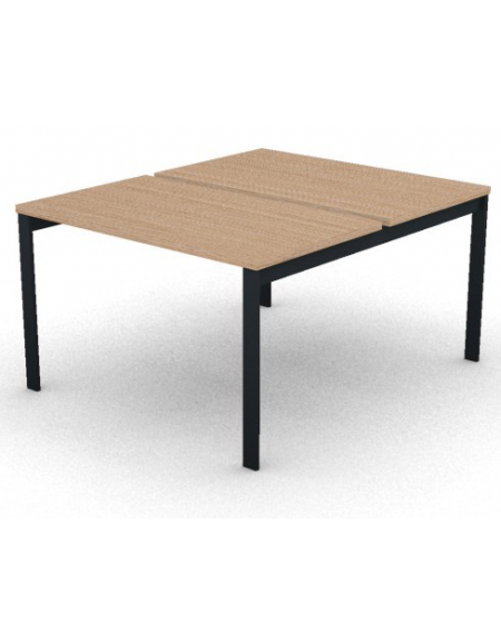 Benches autonomo - piano melaminico spessore mm 25 e struttura metallica gambe a ponte - Colori a scelta - cm 120x145x74h