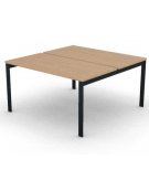 Benches autonomo - piano melaminico spessore mm 25 e struttura metallica gambe a ponte - Colori a scelta - cm 140x145x74h