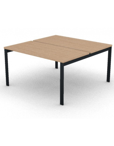 Benches autonomo - piano melaminico spessore mm 25 e struttura metallica gambe a ponte - Colori a scelta - cm 140x145x74h