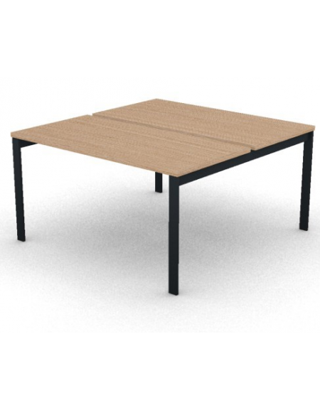 Benches autonomo - piano melaminico spessore mm 25 e struttura metallica gambe a ponte - Colori a scelta - cm 140x145x74h