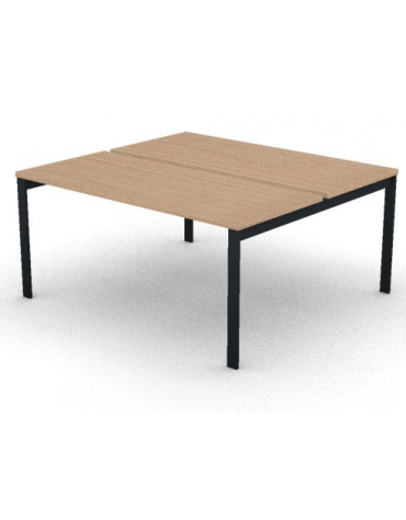 Benches autonomo - piano melaminico spessore mm 25 e struttura metallica gambe a ponte - Colori a scelta - cm 160x145x74h