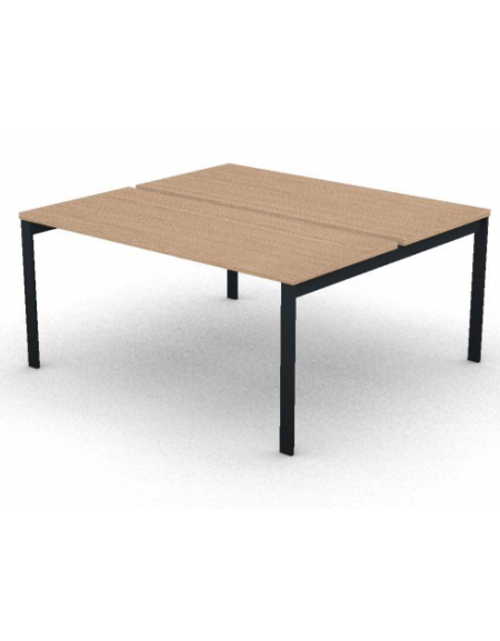 Benches autonomo - piano melaminico spessore mm 25 e struttura metallica gambe a ponte - Colori a scelta - cm 160x145x74h