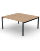 Benches autonomo - piano melaminico spessore mm 25 e struttura metallica gambe a ponte - Colori a scelta - cm 160x145x74h