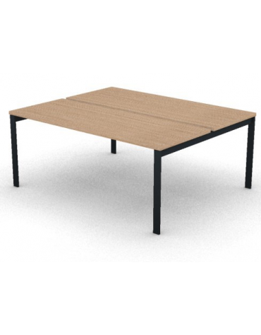 Benches autonomo - piano melaminico spessore mm 25 e struttura metallica gambe a ponte - Colori a scelta - cm 180x145x74h