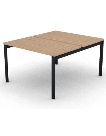 Benches autonomo - piano melaminico spessore mm 30 e struttura metallica gambe a ponte - Colori a scelta - cm 120x145x74,5h