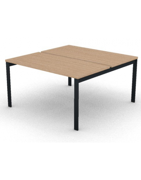 Benches autonomo - piano melaminico spessore mm 30 e struttura metallica gambe a ponte - Colori a scelta - cm 140x145x74,5h